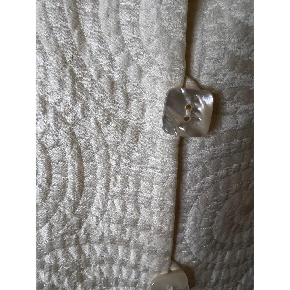 NWT Nina McLemore Off White Textured Button-Front Blazer Size 8 Kyoto USA - Picture 4 of 9